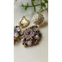 Масивні сережки з кристалів Swarovski ,,Сонячне сяйво ``