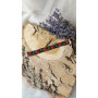 Браслет орнамент ,,Маки на чорному``