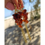 Сережки ланцюжки висюльки з бурштину