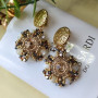 Масивні сережки з кристалів Swarovski ,,Сонячне сяйво ``