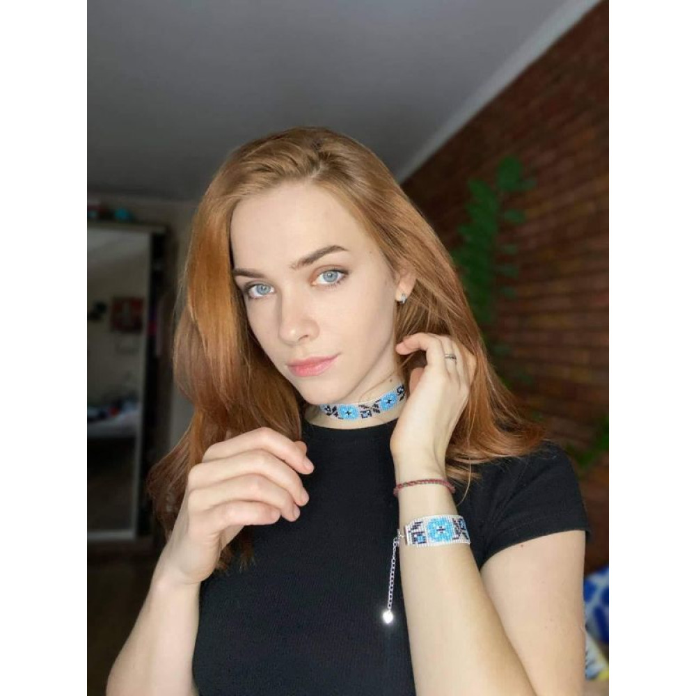 Браслет ,,Ніжний барвінок``