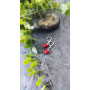 Сережки кульчики Вишні з натурального каміння 