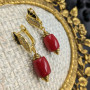 Сережки з натурального коралу
