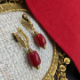 Сережки з натурального коралу