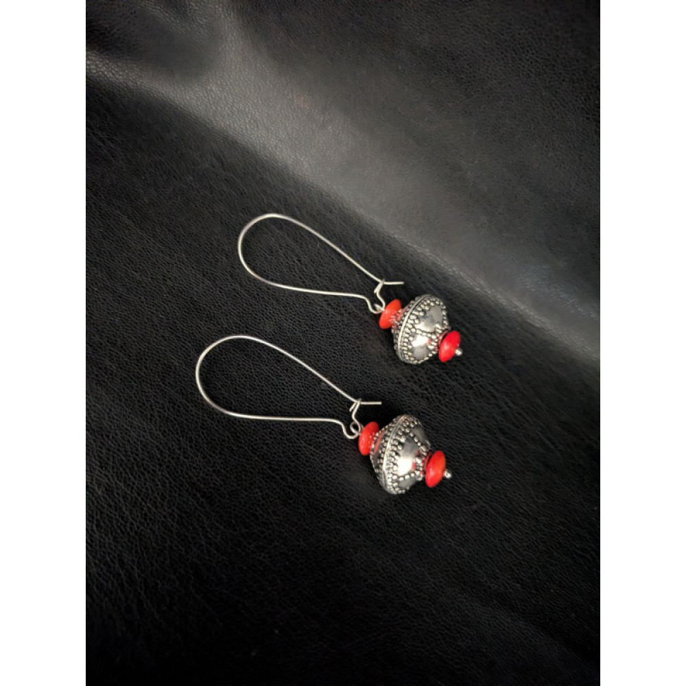 Сережки з коралом 