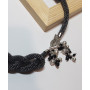Сірий ларіат з бісеру