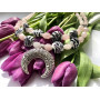 Лунниця з рожевим кварцом