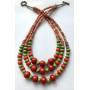 Намисто з коралом і керамікою