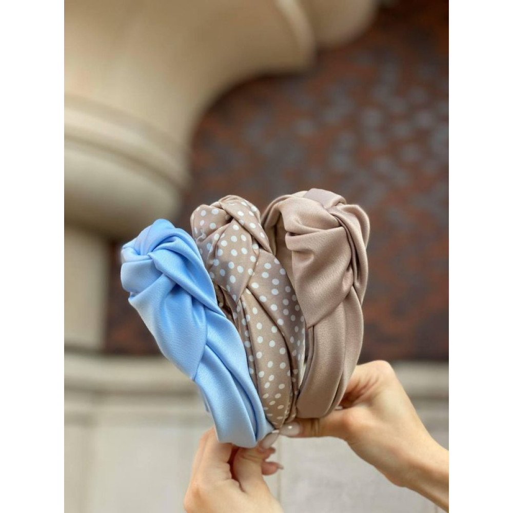 Блакитний атласний обруч від MyScarf