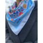 Дизайнерська хустка "Польові квіти" My Scarf,  70 см на 70 см
