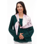 Дизайнерська шовкова хустка My Scarf "Квітка кохання" 90 на 90 см  з каменем гранат