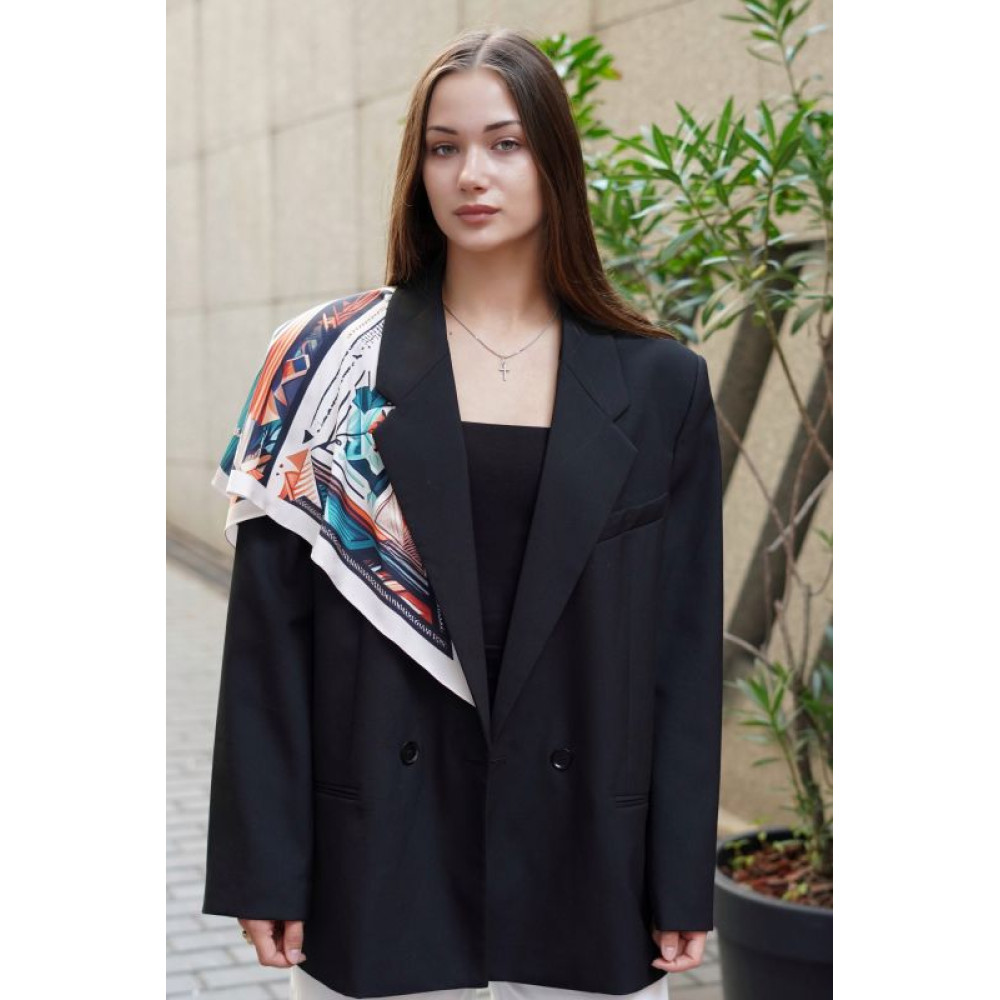 Косинка дизанерська  "Косовські мотиви" My Scarf, 70х70х100 см, шовк