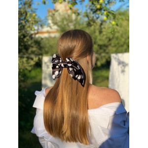 Стильний чорний бант у білий горошок від My Scarf