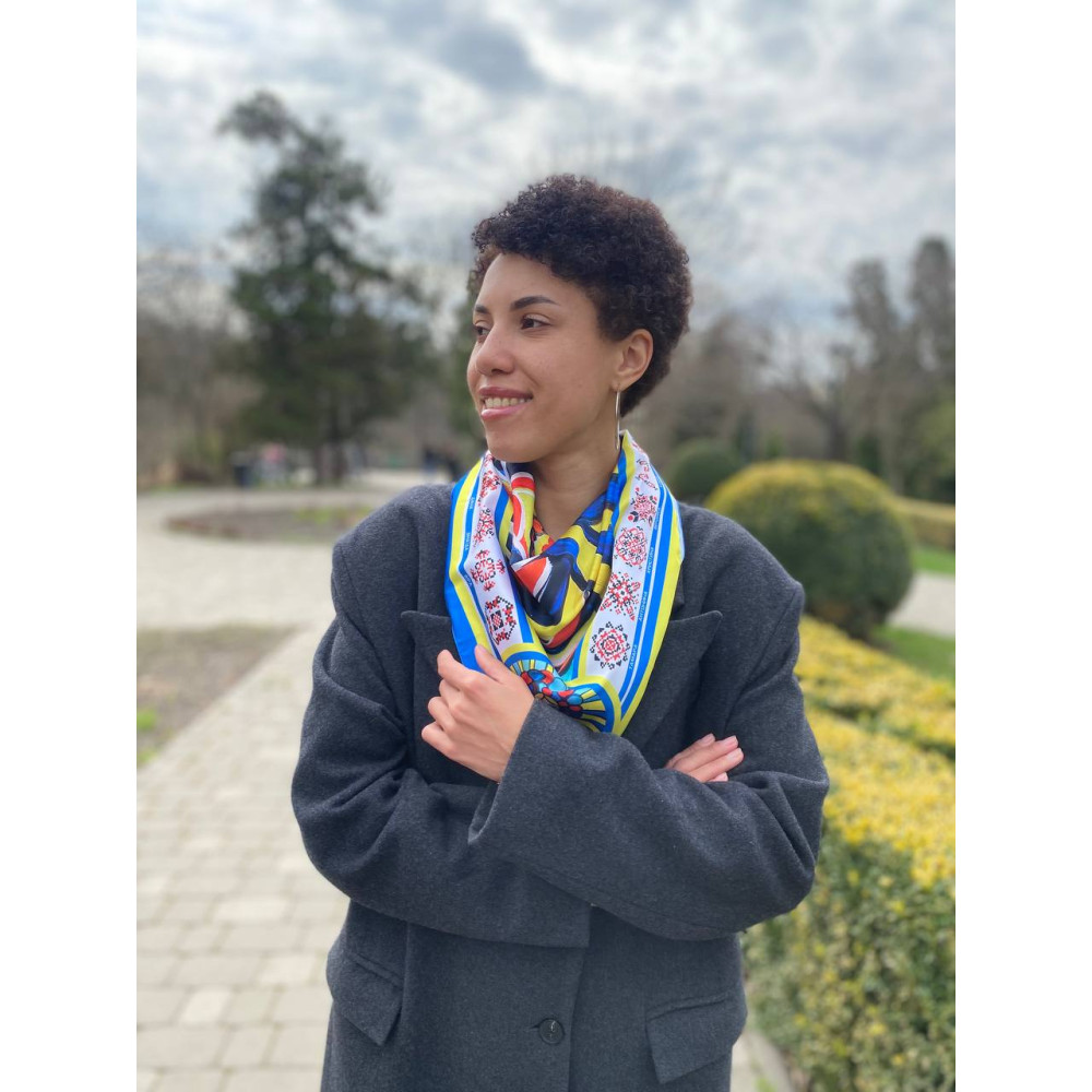 Дизайнерська хустка "Берегиня" My Scarf,  70 см на 70 см