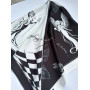 Дизайнерська шовкова косинка "Янголи та демони" від бренду My Scarf