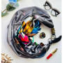 Дизайнерська шовкова хустка My Scarf "Діамантове сяйво" 90 на 90 см прикрашений  натуральною яшмою