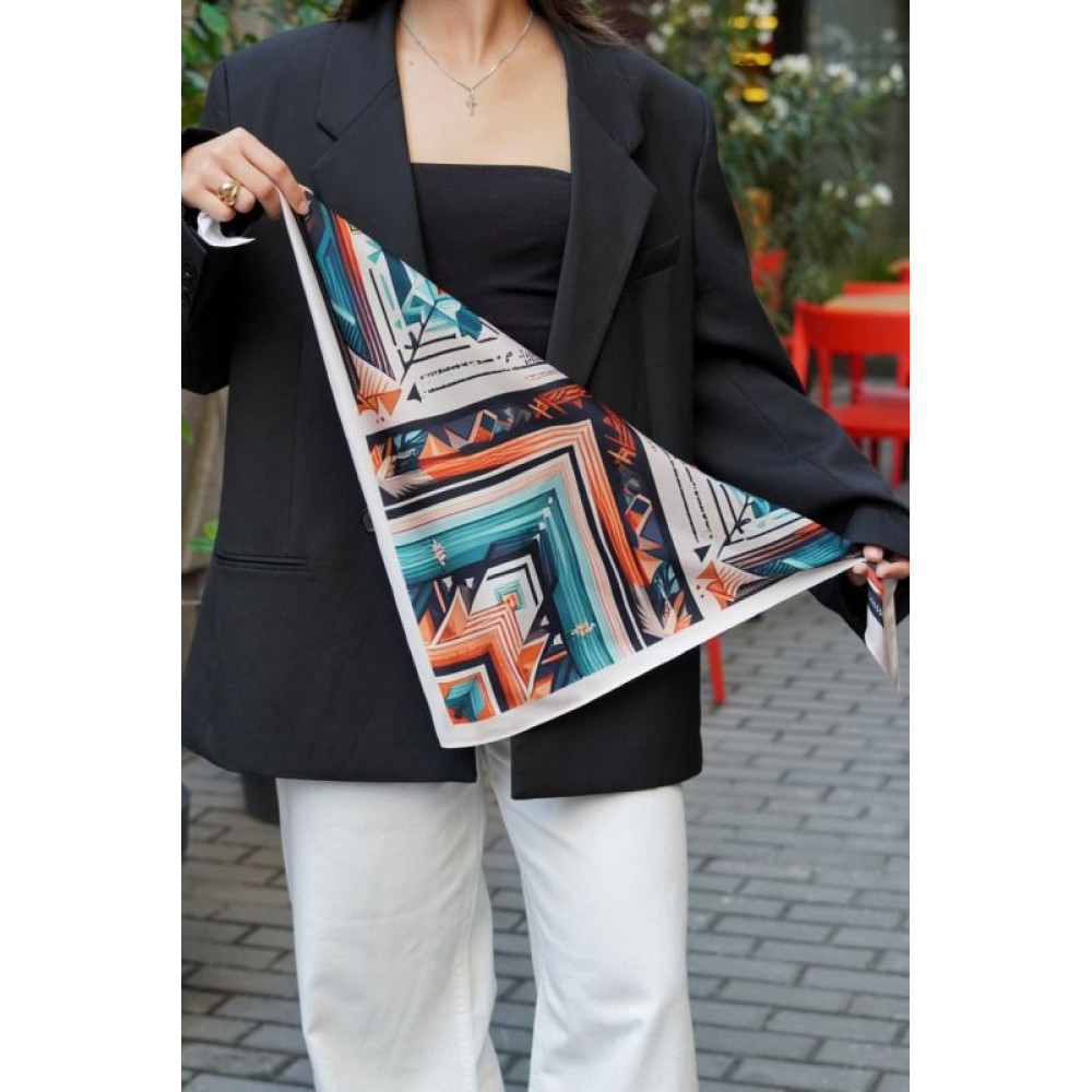 Косинка дизанерська  "Косовські мотиви" My Scarf, 70х70х100 см, шовк