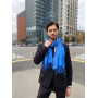Чоловічий синій шарф великий чоловічий котоновий шарф "Мілан" від My scarf 180 на 60 см