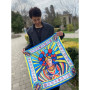Дизайнерська хустка "Берегиня" My Scarf,  70 см на 70 см