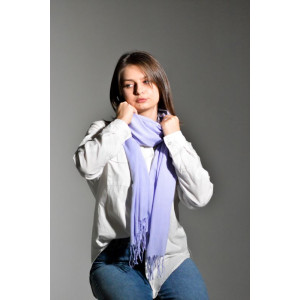 Бавовняний ніжно фіалковий теплий шарф від бренду MyScarf