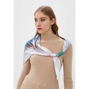 Дизайнерська хустка "Морський бриз" колекція VIP від бренду my scarf, подарунок жінці, прикрашений бірюзою!