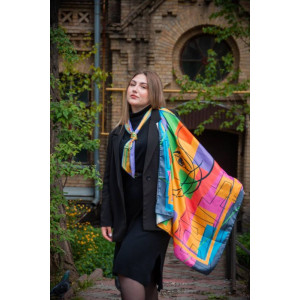 Авторська хустка райдужна MyScarf "Погляд"
