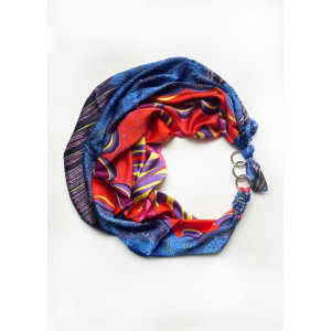Шовкова хустка my scarf "Лава пристрастей" шийна хустка, подарунок жінці