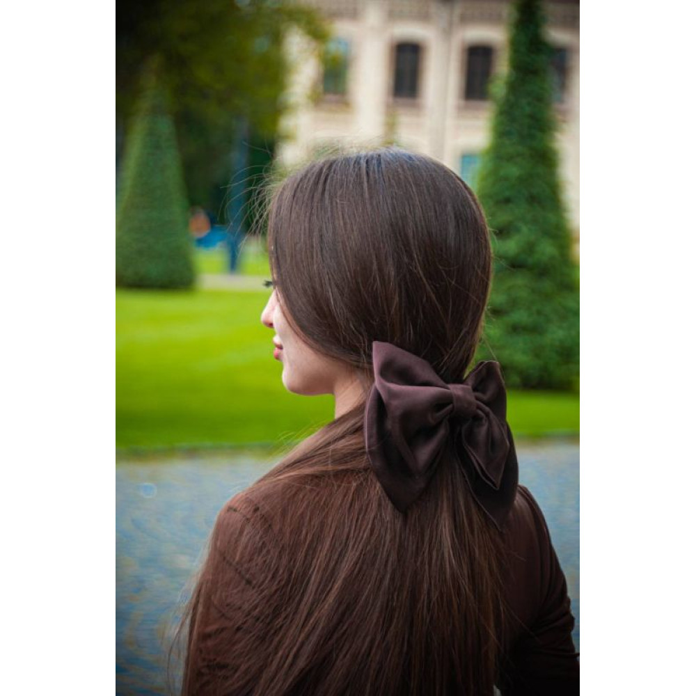 Атласный шоколадний бант My Scarf