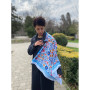 Дизайнерська хустка "Польові квіти" My Scarf,  70 см на 70 см