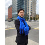 Чоловічий синій шарф великий чоловічий котоновий шарф "Мілан" від My scarf 180 на 60 см