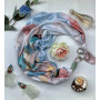Дизайнерська хустка "Блакитний сад" від бренду My Scarf, преміум колекція
