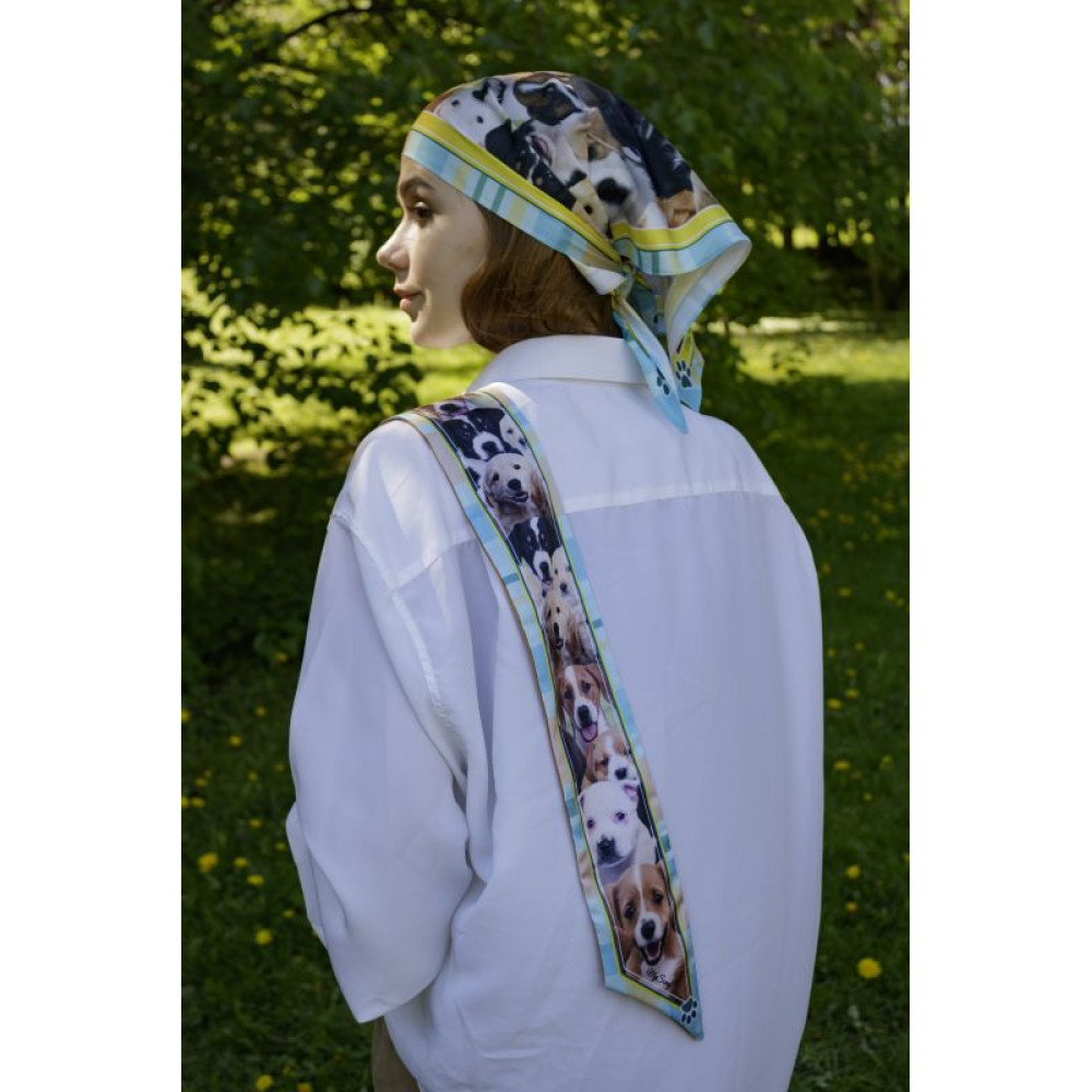 Твіллі авторський " Маленькі собачки " від Myscarf принт 3D