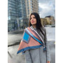 Дизайнерська шовкова хустка My Scarf «ГЕОМЕТРІЯ КОХАННЯ» 90 на 90 см, прикрашена камінням