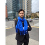 Чоловічий синій шарф великий чоловічий котоновий шарф "Мілан" від My scarf 180 на 60 см