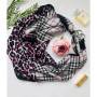 Дизайнерська шовкова хустка My Scarf "Багіра" 90 на 90 см, оздоблена камінням