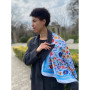 Дизайнерська хустка "Польові квіти" My Scarf,  70 см на 70 см