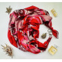 Дизайнерська шовкова  хустка My Scarf "Серце красуні" прикрашена коралом