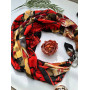 Дизайнерська хустка "Червона троянда кохання" від бренду My Scarf, натуральне каміння яшма