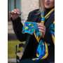 Дизайнерський брелок-платок "Квіти України" MyScarf