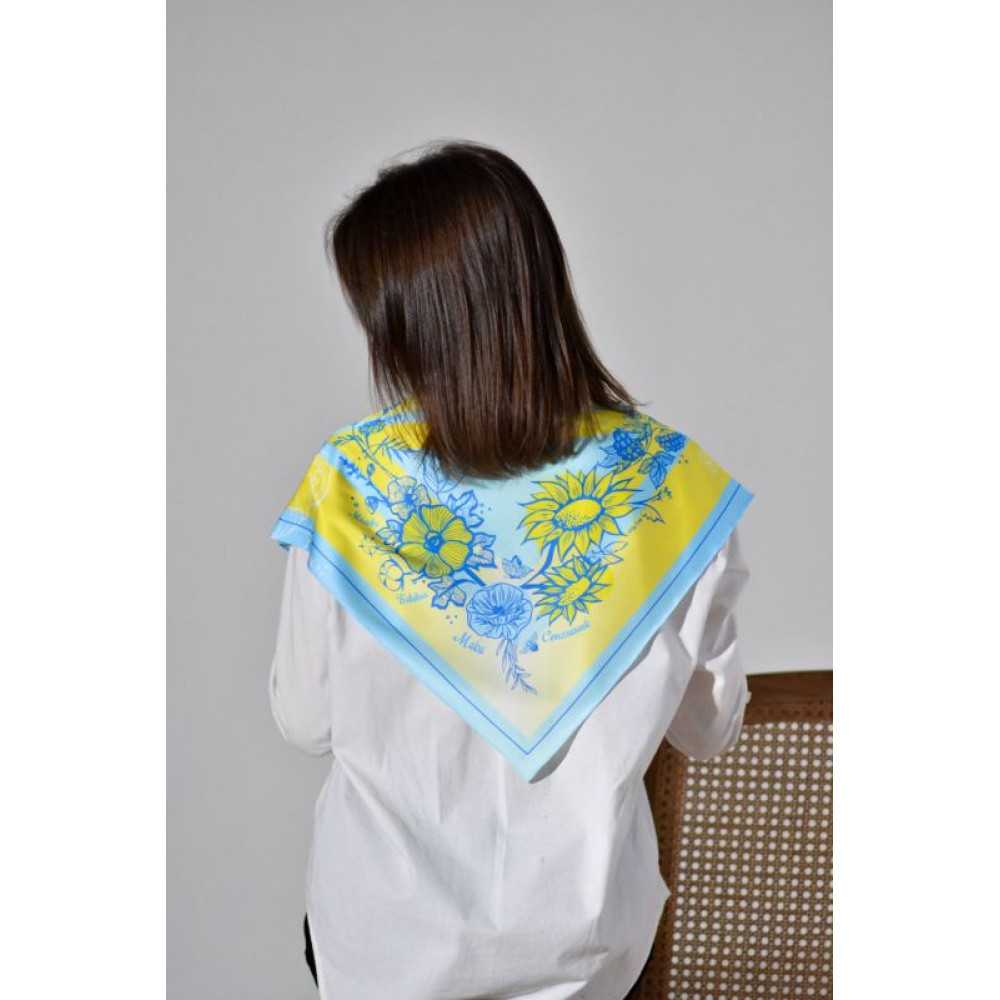 Шовкова косинка «Квіти Украіни" від My Scarf