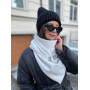 Стильний трикотажний, білий шарф, 2-сторонній Шарф-снуд My Scarf
