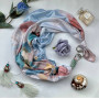 Дизайнерська хустка "Блакитний сад" від бренду My Scarf, преміум колекція