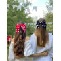 Червоний бант у білий горошок My Scarf