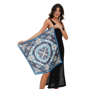 Дизайнерська велика хустка "Морозний ранок" My Scarf