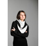 Шарф трикутник на кільцях чорно-білий двосторонній від бренду MyScarf