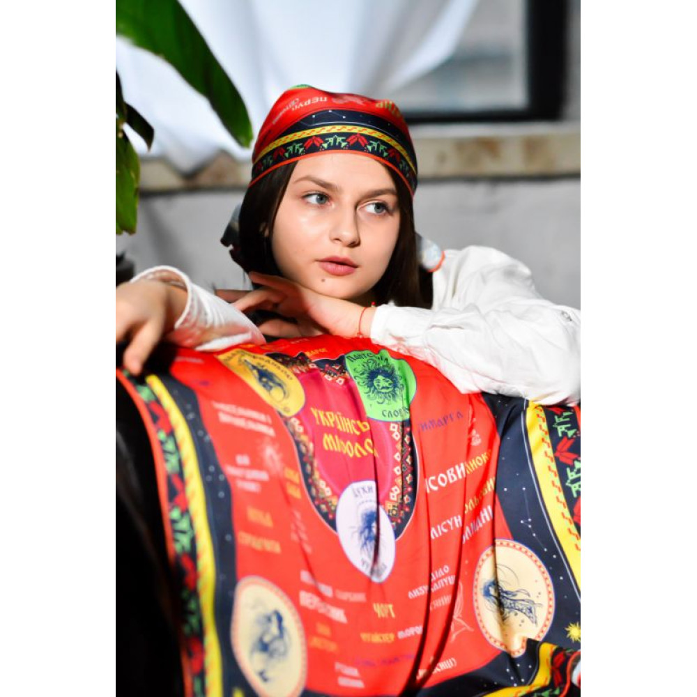 Авторська хустка "Українська міфологія" подарункова упаковка My Scarf