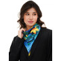 Дизайнерська яскрава хустка "Квіти України" MyScarf 90 на 90 см