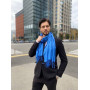 Чоловічий синій шарф великий чоловічий котоновий шарф "Мілан" від My scarf 180 на 60 см