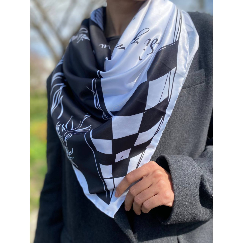 Дизайнерська хустка "Янголи та демони" My Scarf, 90 см на 90 см