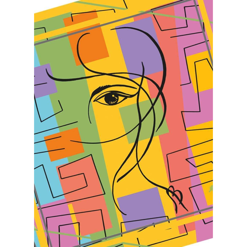 Дизайнерська хустка "Силует" My Scarf, 90 см на 90 см